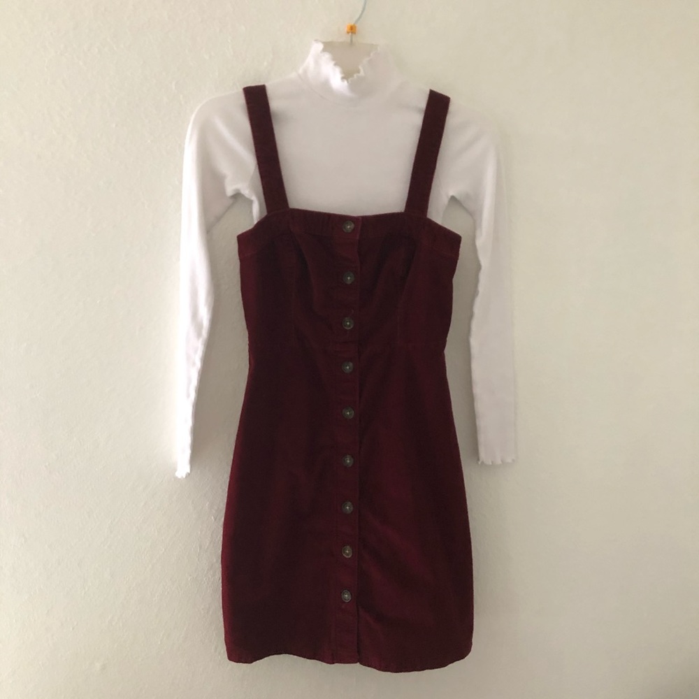Hollister XS Red Corduroy Dress
